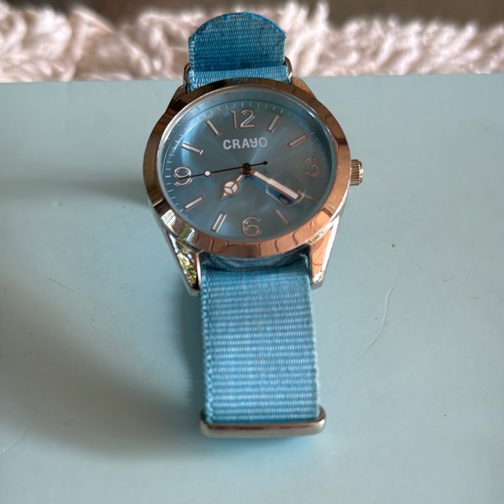 🚨B2G1 CRAYO Blue Unisex Canvas Strapped Watch